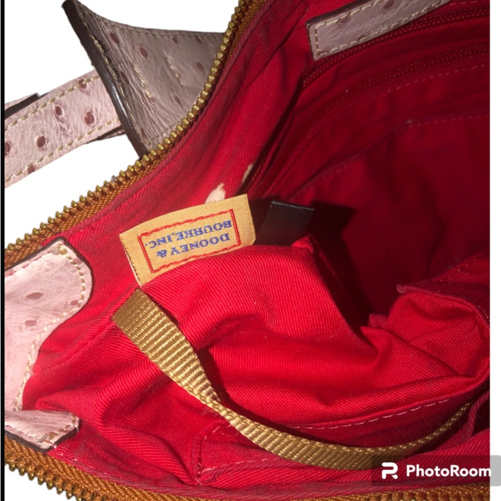 Dooney & Bourke Pink Ostrich Mary Hobo GUC - Picture 10 of 14